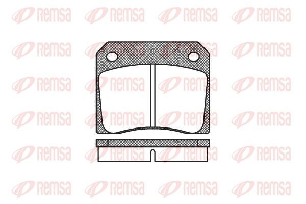 Stabdžių trinkelių rinkinys, diskinis stabdys REMSA 0036.00