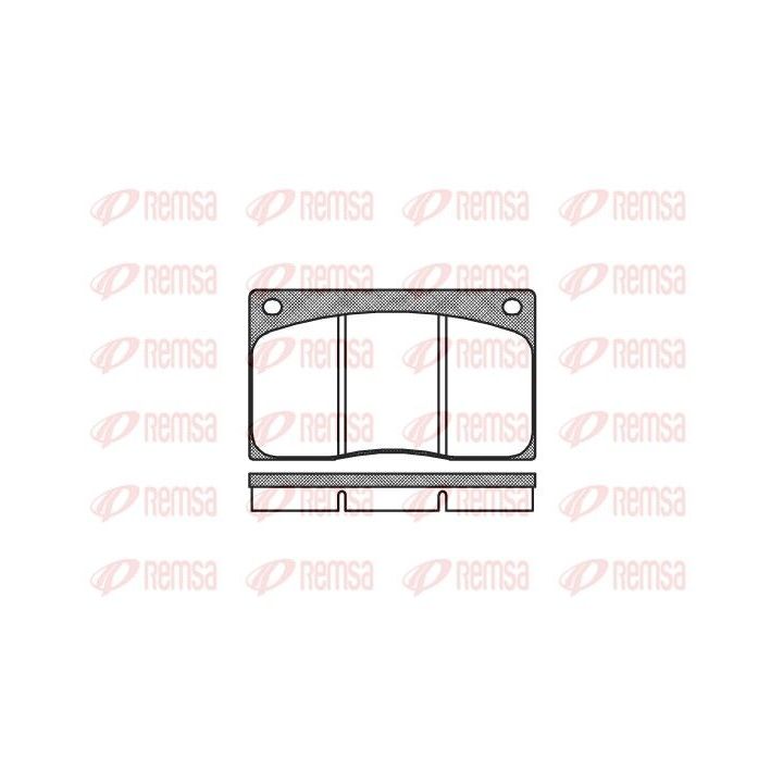 Stabdžių trinkelių rinkinys, diskinis stabdys REMSA 0044.00