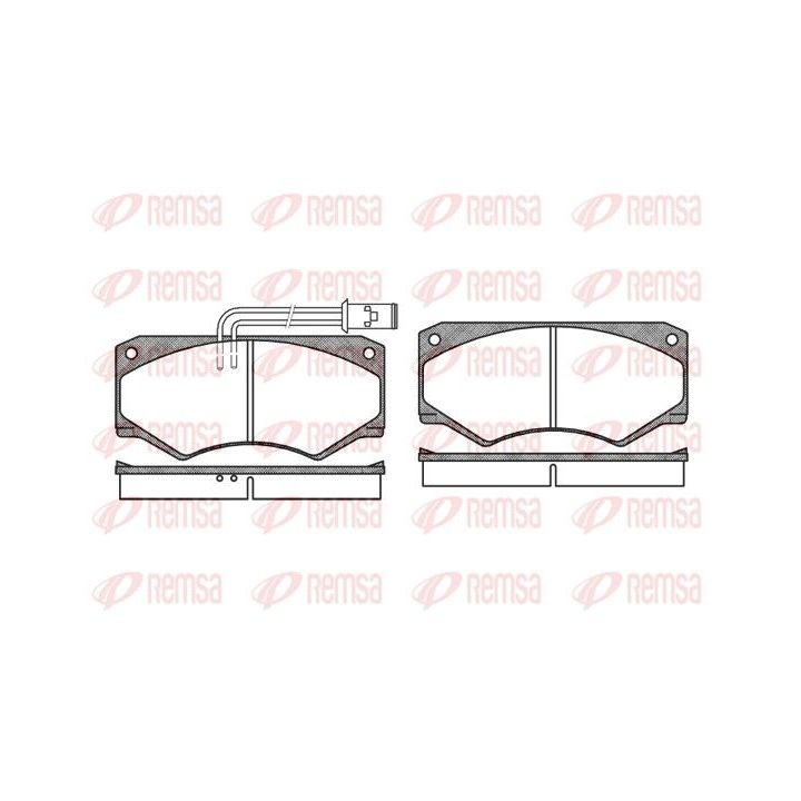 Stabdžių trinkelių rinkinys, diskinis stabdys REMSA 0047.22