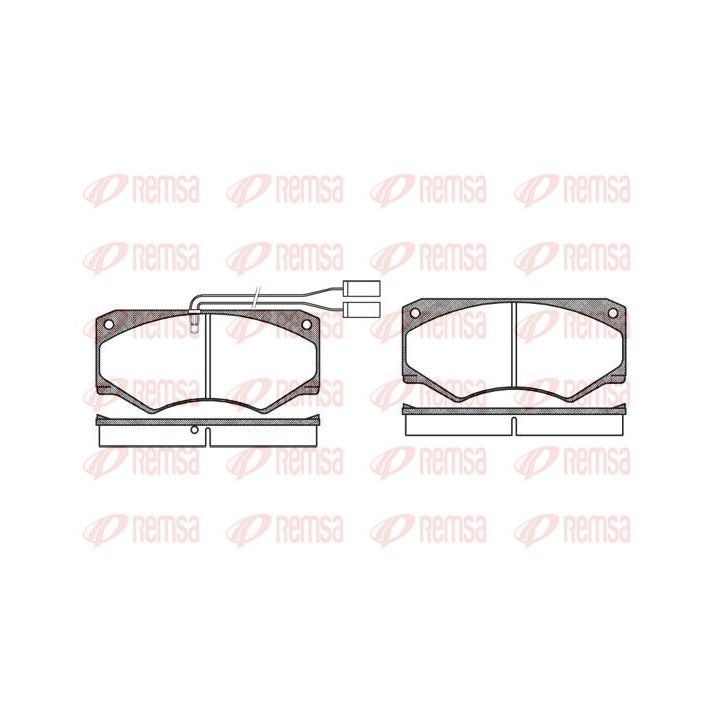 Stabdžių trinkelių rinkinys, diskinis stabdys REMSA 0047.42