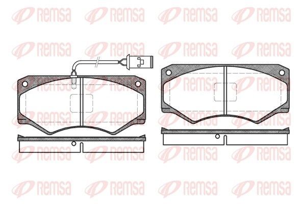 Stabdžių trinkelių rinkinys, diskinis stabdys REMSA 0047.52