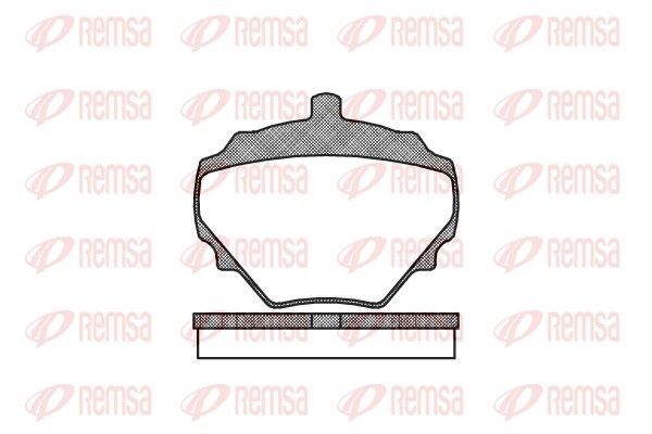 Stabdžių trinkelių rinkinys, diskinis stabdys REMSA 0052.10