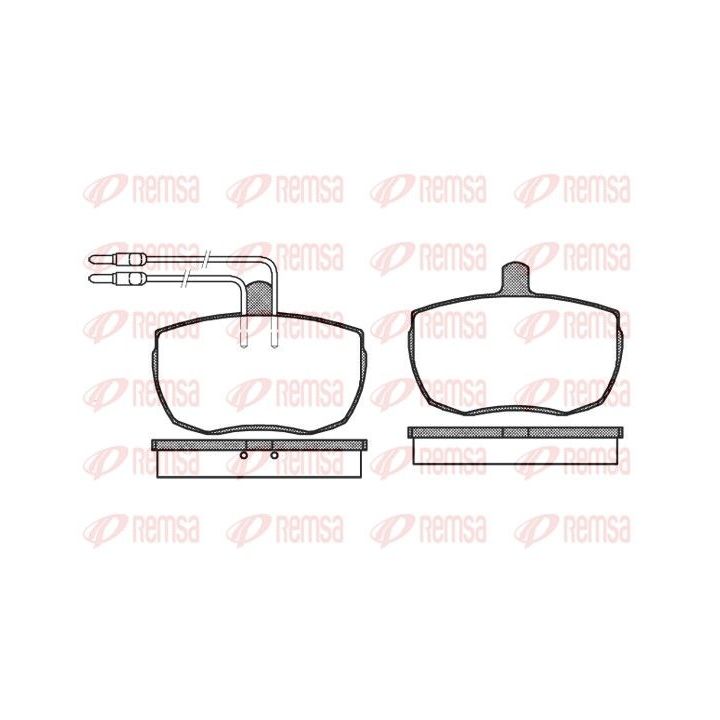 Stabdžių trinkelių rinkinys, diskinis stabdys REMSA 0056.04