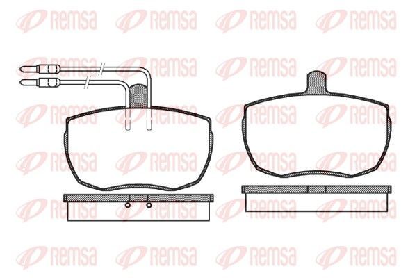 Stabdžių trinkelių rinkinys, diskinis stabdys REMSA 0056.04
