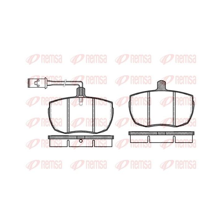 Stabdžių trinkelių rinkinys, diskinis stabdys REMSA 0056.12