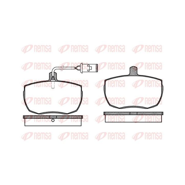 Stabdžių trinkelių rinkinys, diskinis stabdys REMSA 0056.22