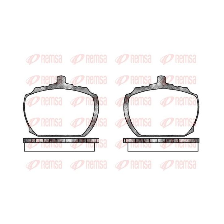 Stabdžių trinkelių rinkinys, diskinis stabdys REMSA 0058.10