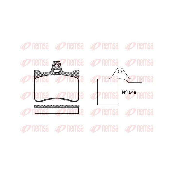 Stabdžių trinkelių rinkinys, diskinis stabdys REMSA 0088.10