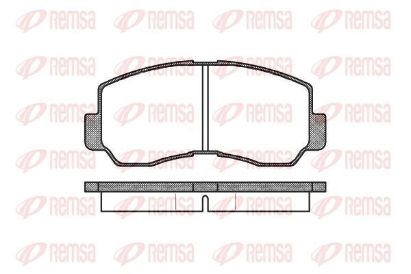 Stabdžių trinkelių rinkinys, diskinis stabdys REMSA 0094.40