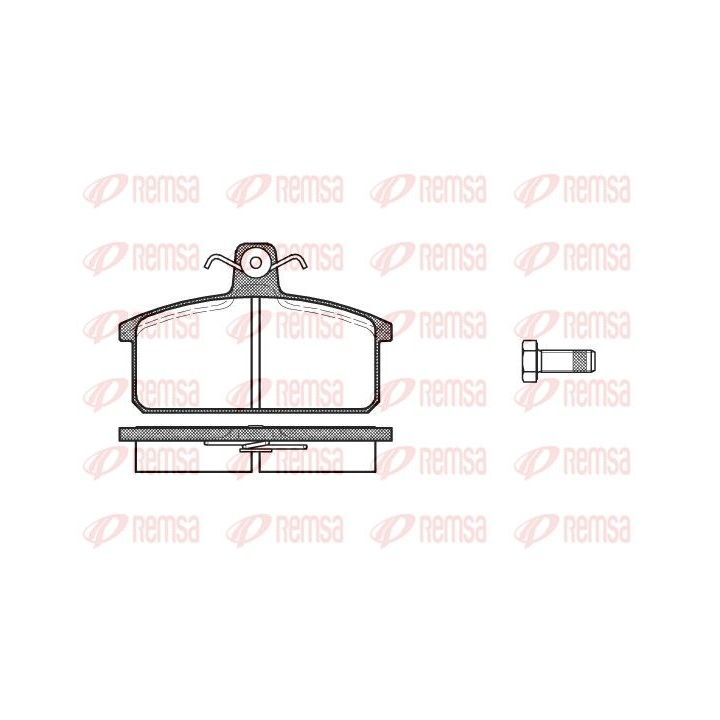 Stabdžių trinkelių rinkinys, diskinis stabdys REMSA 0128.00