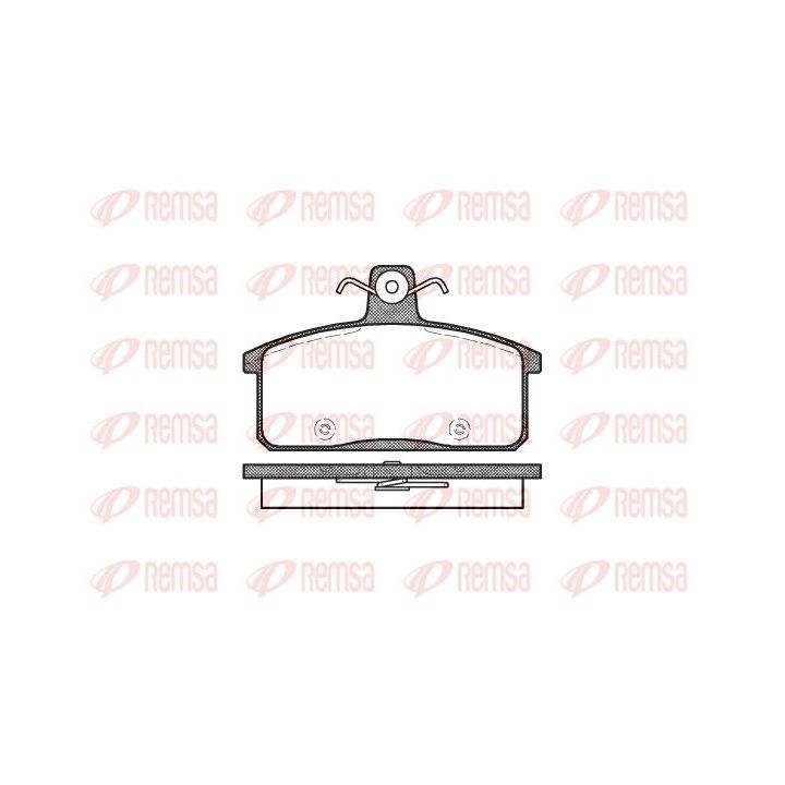 Stabdžių trinkelių rinkinys, diskinis stabdys REMSA 0128.50