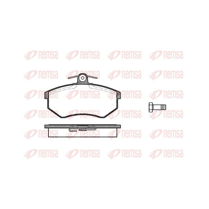 Stabdžių trinkelių rinkinys, diskinis stabdys REMSA 0134.00