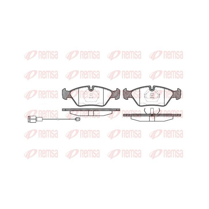 Stabdžių trinkelių rinkinys, diskinis stabdys REMSA 0139.02