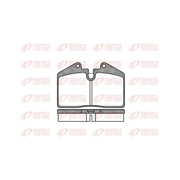 Stabdžių trinkelių rinkinys, diskinis stabdys REMSA 0140.10