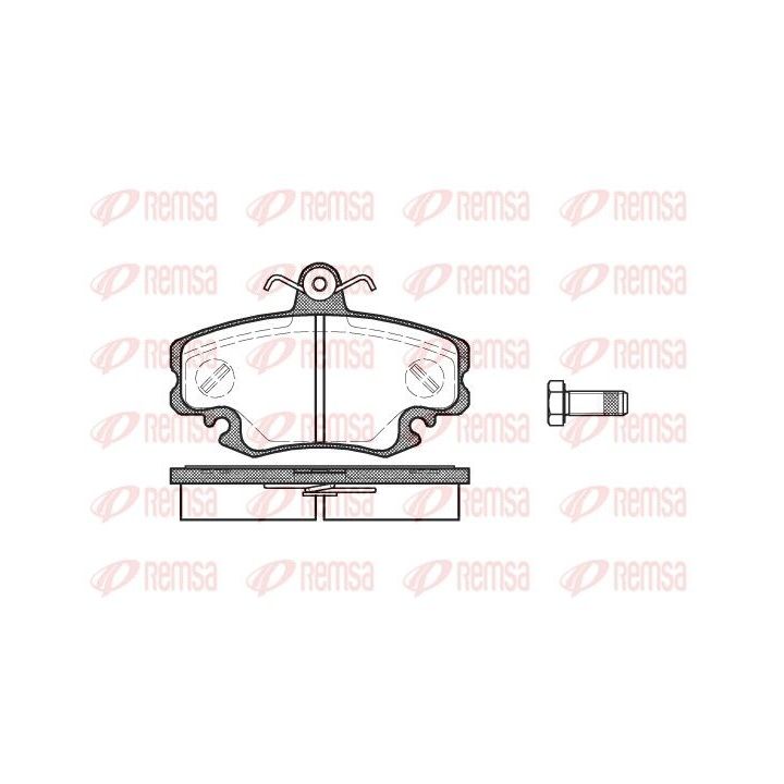 Stabdžių trinkelių rinkinys, diskinis stabdys REMSA 0141.10