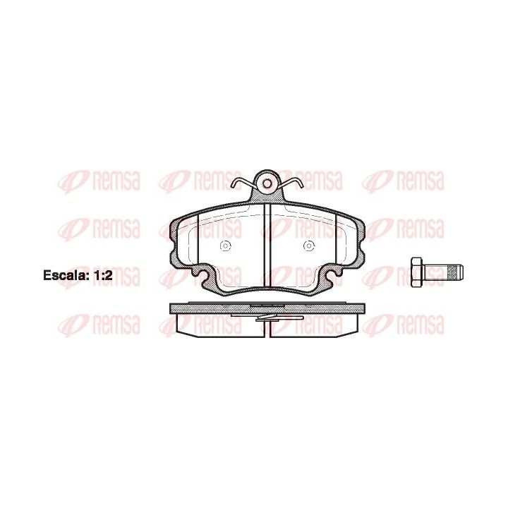 Stabdžių trinkelių rinkinys, diskinis stabdys REMSA 0141.20