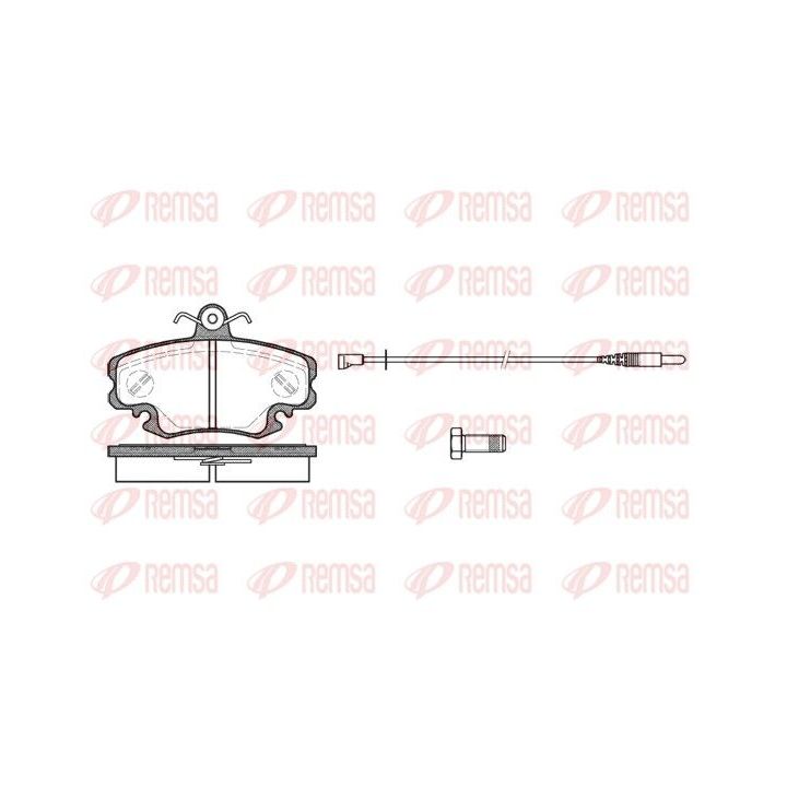 Stabdžių trinkelių rinkinys, diskinis stabdys REMSA 0141.30