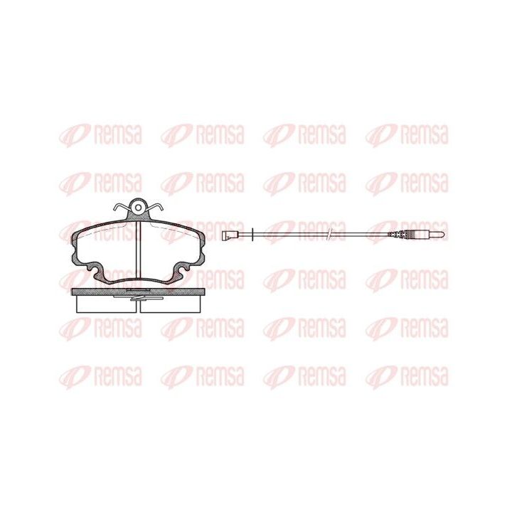 Stabdžių trinkelių rinkinys, diskinis stabdys REMSA 0141.32