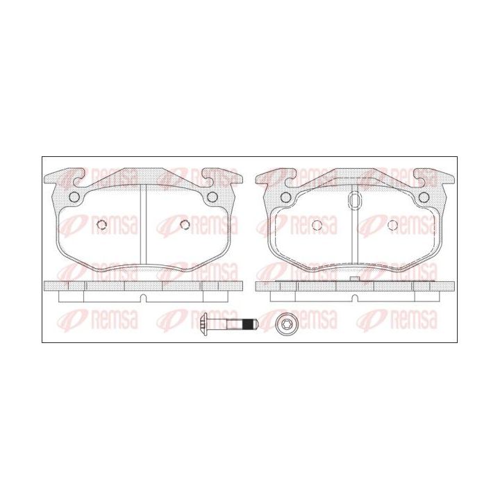 Stabdžių trinkelių rinkinys, diskinis stabdys REMSA 0144.70