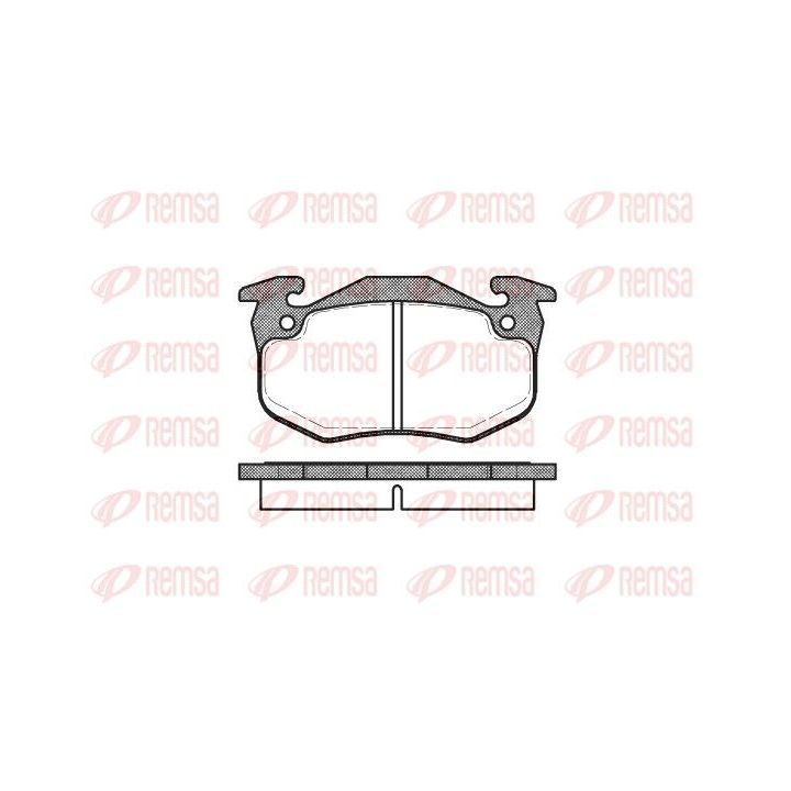Stabdžių trinkelių rinkinys, diskinis stabdys REMSA 0144.80