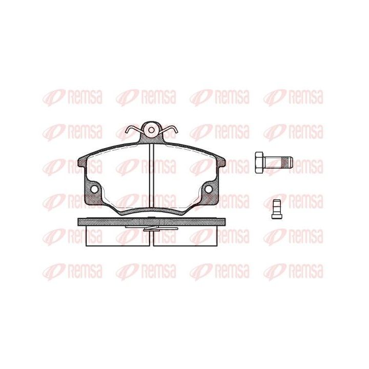Stabdžių trinkelių rinkinys, diskinis stabdys REMSA 0146.04