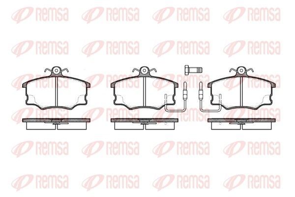 Stabdžių trinkelių rinkinys, diskinis stabdys REMSA 0146.32