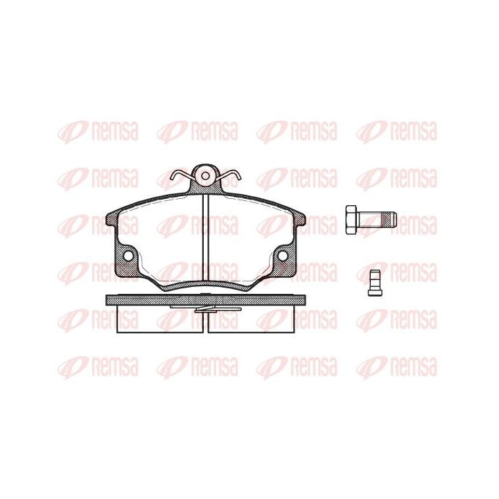 Stabdžių trinkelių rinkinys, diskinis stabdys REMSA 0146.44