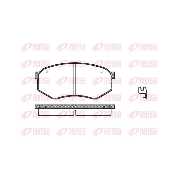 Stabdžių trinkelių rinkinys, diskinis stabdys REMSA 0148.34