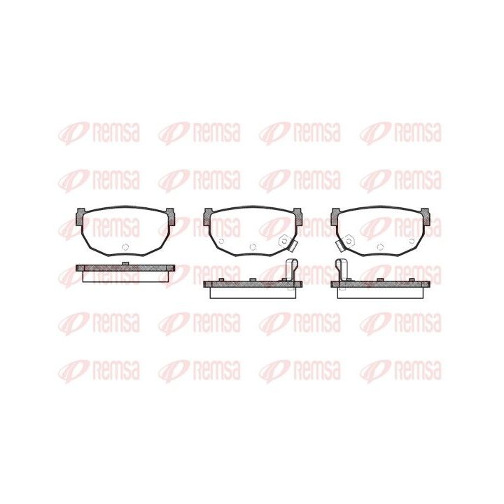 Stabdžių trinkelių rinkinys, diskinis stabdys REMSA 0151.12