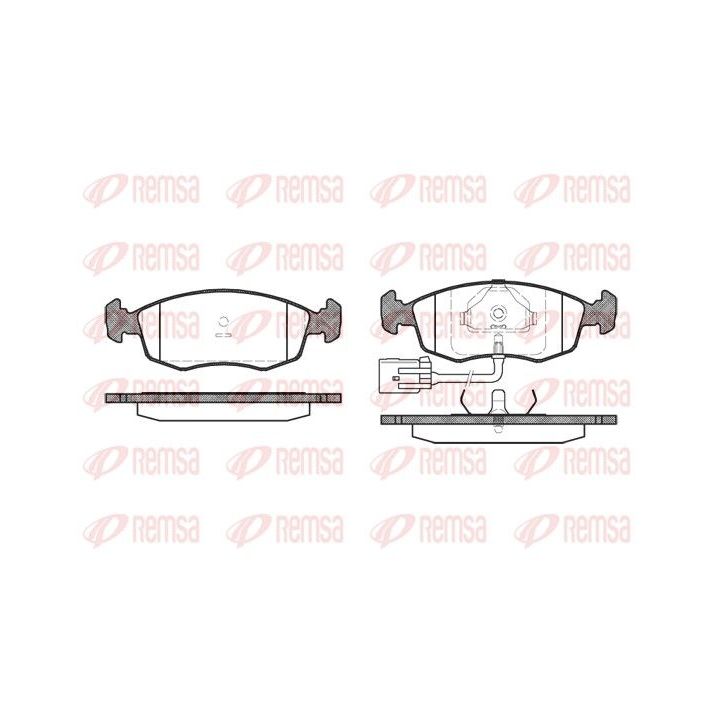 Stabdžių trinkelių rinkinys, diskinis stabdys REMSA 0172.22