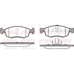 Stabdžių trinkelių rinkinys, diskinis stabdys REMSA 0172.32