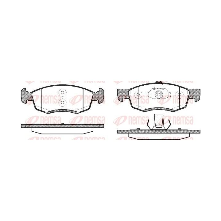 Stabdžių trinkelių rinkinys, diskinis stabdys REMSA 0172.32