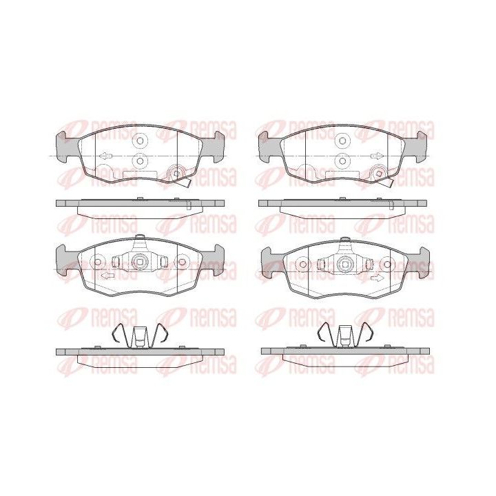 Stabdžių trinkelių rinkinys, diskinis stabdys REMSA 0172.34