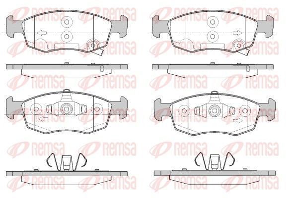 Stabdžių trinkelių rinkinys, diskinis stabdys REMSA 0172.34