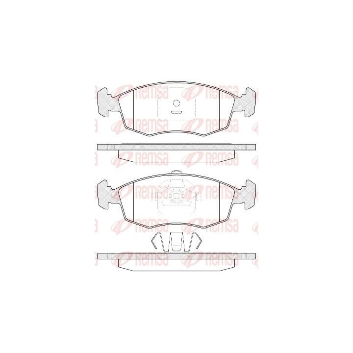 Stabdžių trinkelių rinkinys, diskinis stabdys REMSA 0172.35