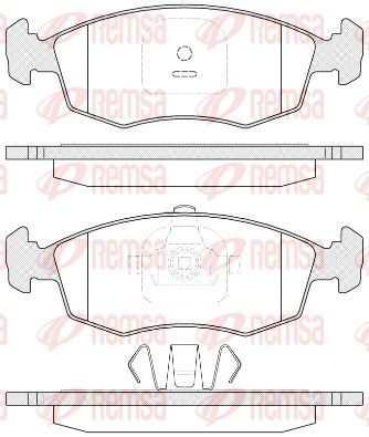 Stabdžių trinkelių rinkinys, diskinis stabdys REMSA 0172.35