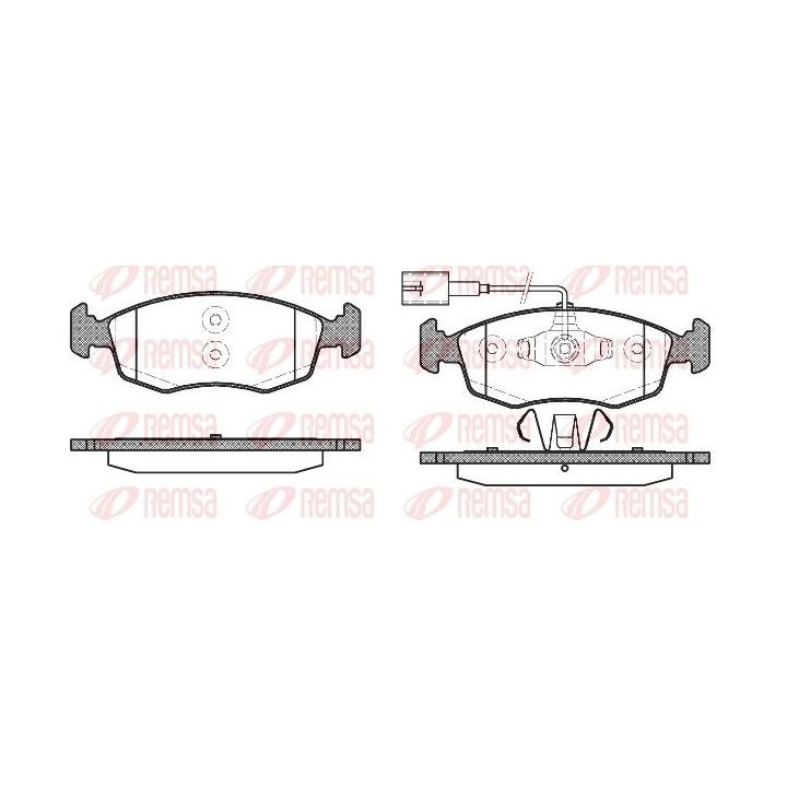 Stabdžių trinkelių rinkinys, diskinis stabdys REMSA 0172.52