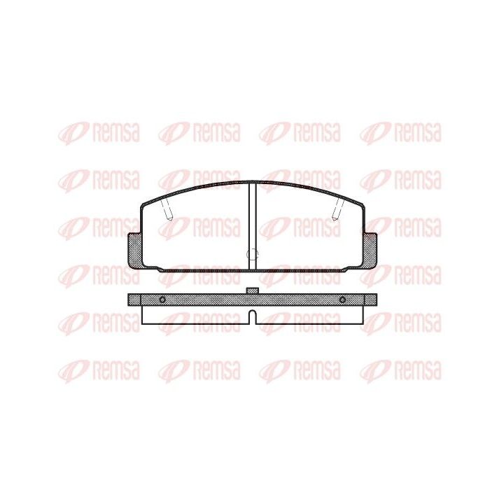 Stabdžių trinkelių rinkinys, diskinis stabdys REMSA 0179.10