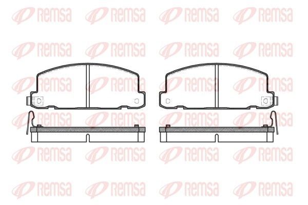 Stabdžių trinkelių rinkinys, diskinis stabdys REMSA 0181.04
