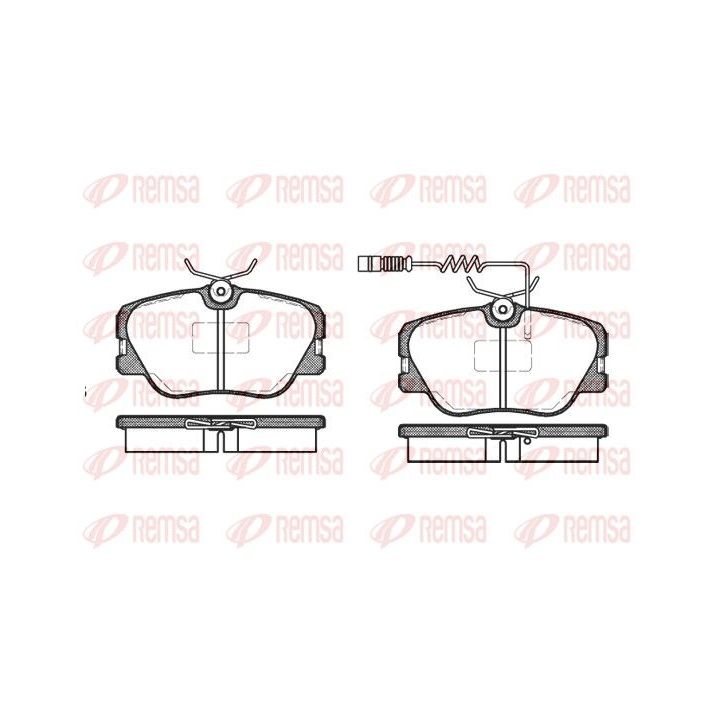 Stabdžių trinkelių rinkinys, diskinis stabdys REMSA 0189.02