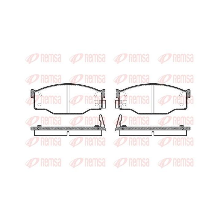 Stabdžių trinkelių rinkinys, diskinis stabdys REMSA 0195.14