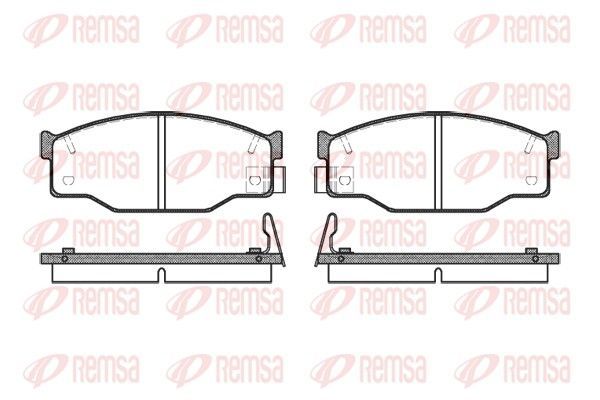 Stabdžių trinkelių rinkinys, diskinis stabdys REMSA 0195.14