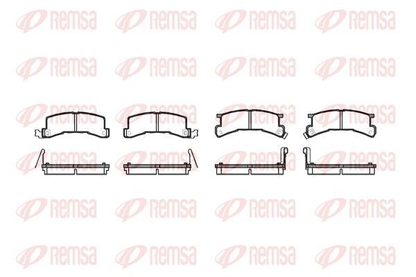 Stabdžių trinkelių rinkinys, diskinis stabdys REMSA 0196.04