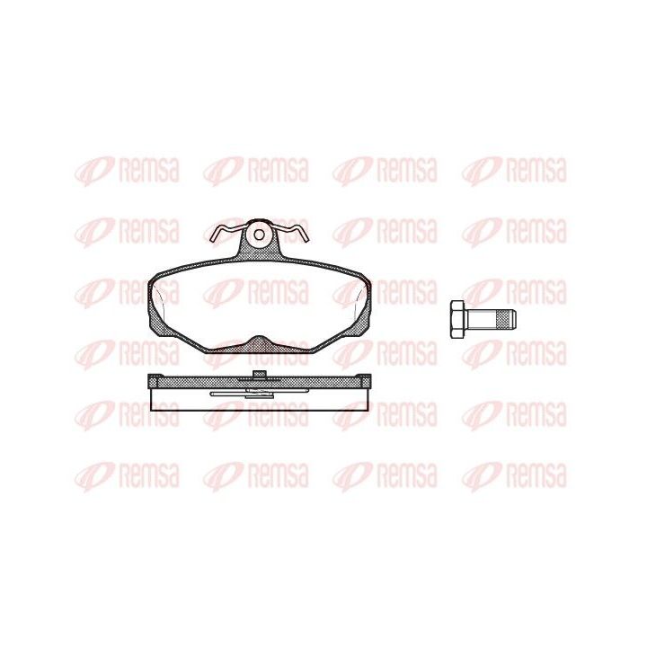 Stabdžių trinkelių rinkinys, diskinis stabdys REMSA 0205.00