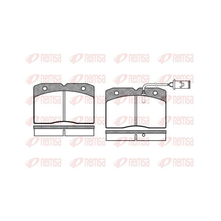 Stabdžių trinkelių rinkinys, diskinis stabdys REMSA 0211.22