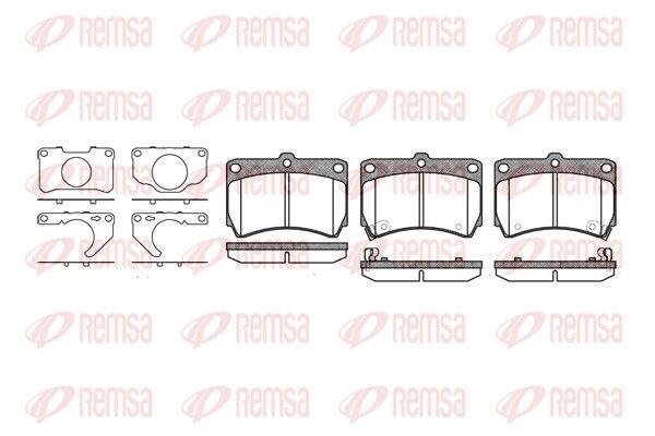 Stabdžių trinkelių rinkinys, diskinis stabdys REMSA 0212.32