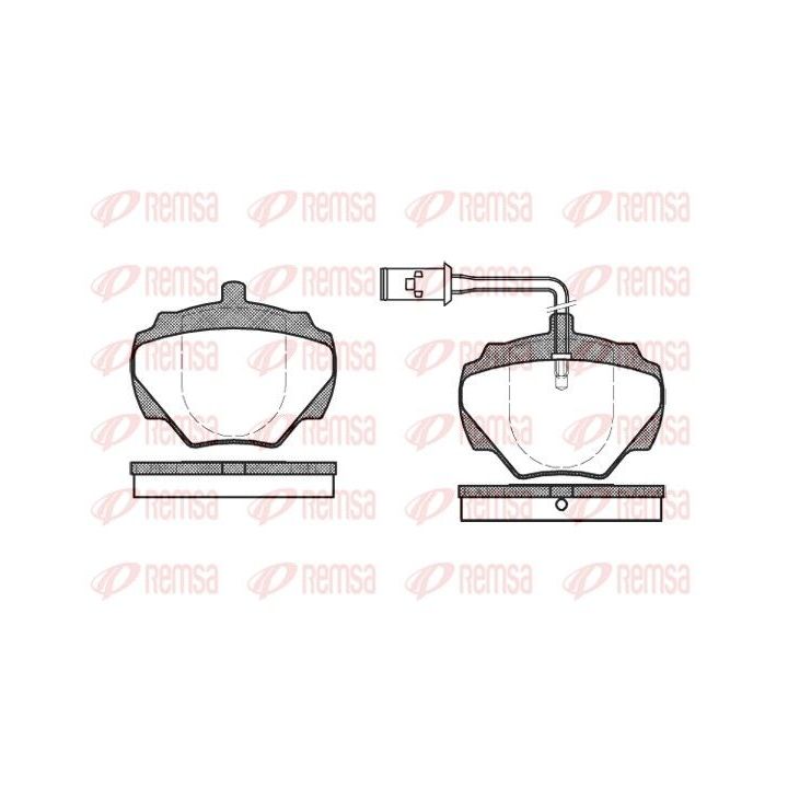 Stabdžių trinkelių rinkinys, diskinis stabdys REMSA 0222.01