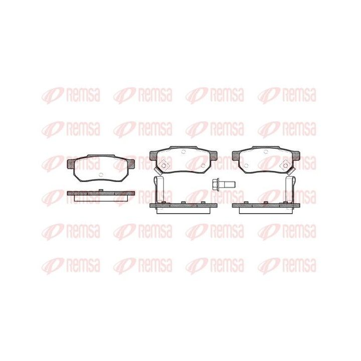 Stabdžių trinkelių rinkinys, diskinis stabdys REMSA 0233.02