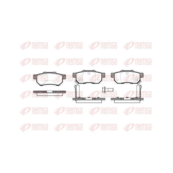 Stabdžių trinkelių rinkinys, diskinis stabdys REMSA 0233.52