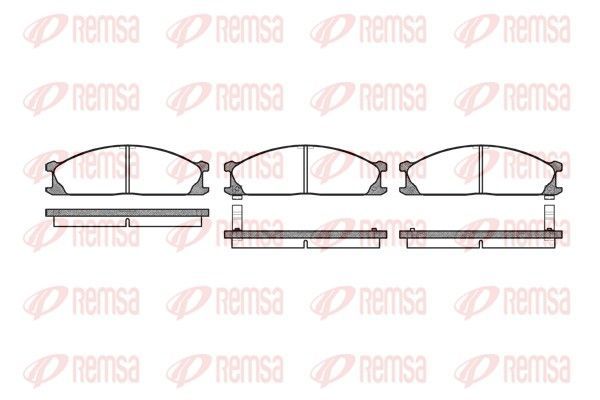 Stabdžių trinkelių rinkinys, diskinis stabdys REMSA 0236.02